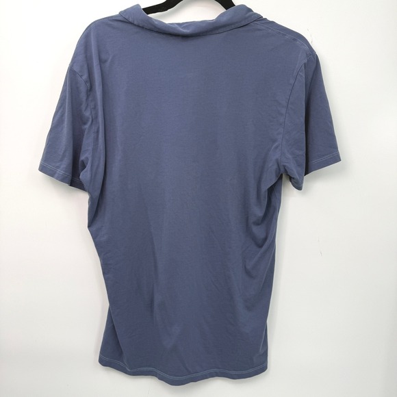 Robert Barakett Pima Cotton Polo Shirt Mens L Blue Preppy AcademiaMinimalist - Picture 2 of 8